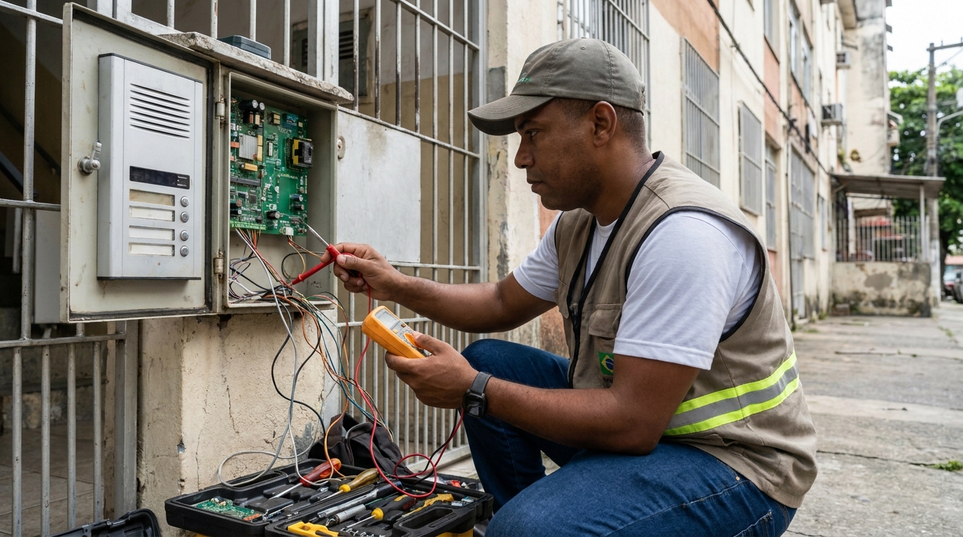 Reparo de Placa e Campainha nas Indústrias, Sete Lagoas‑MG