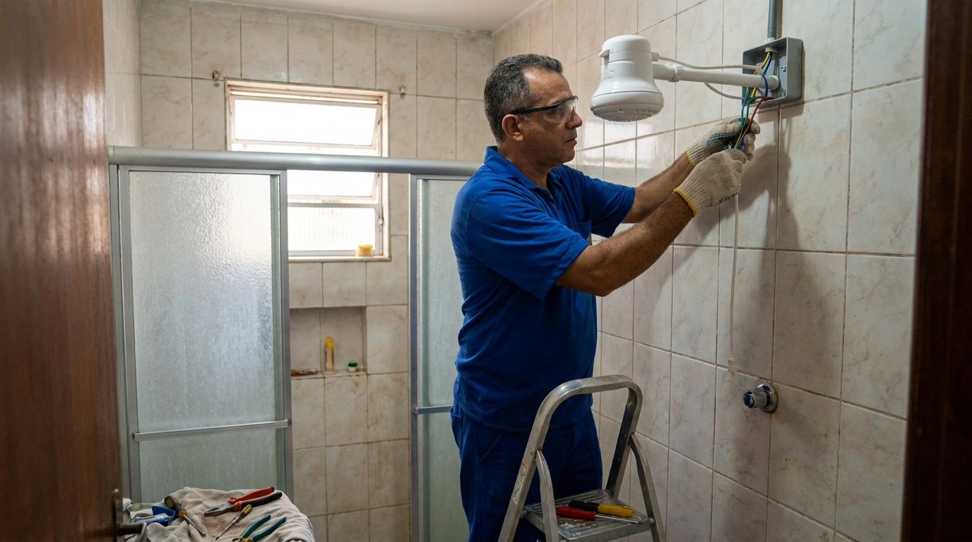 Substituição de Chuveiro Antigo nas Indústrias, Sete Lagoas‑MG