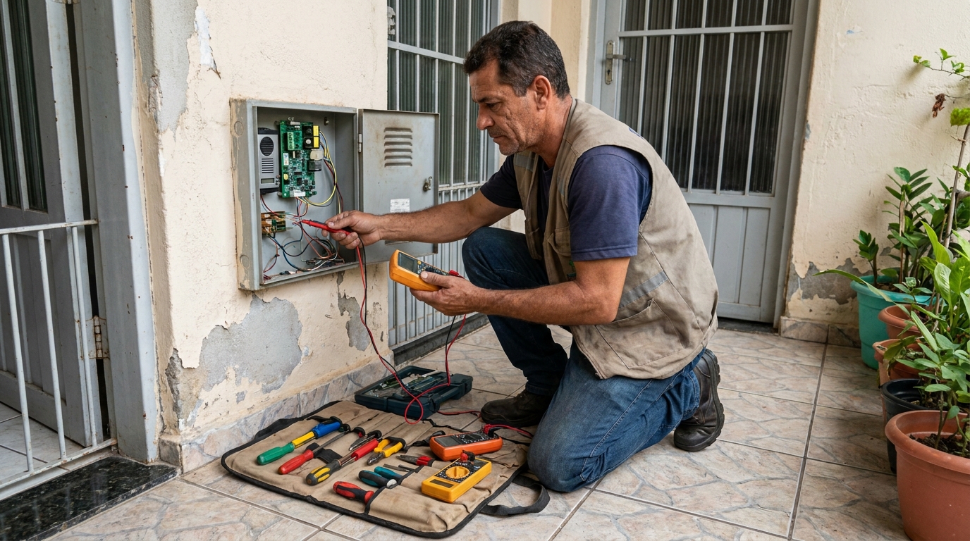 Troca de Fiação de Interfone nas Indústrias, Sete Lagoas‑MG
